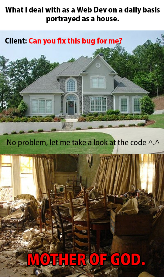 website fix bug software engineering humor