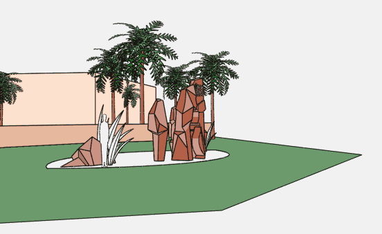 outline rendering of a mall