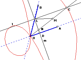angle trisection with conchoid of Nicomedes