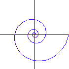 equiangular spiral θ=80°