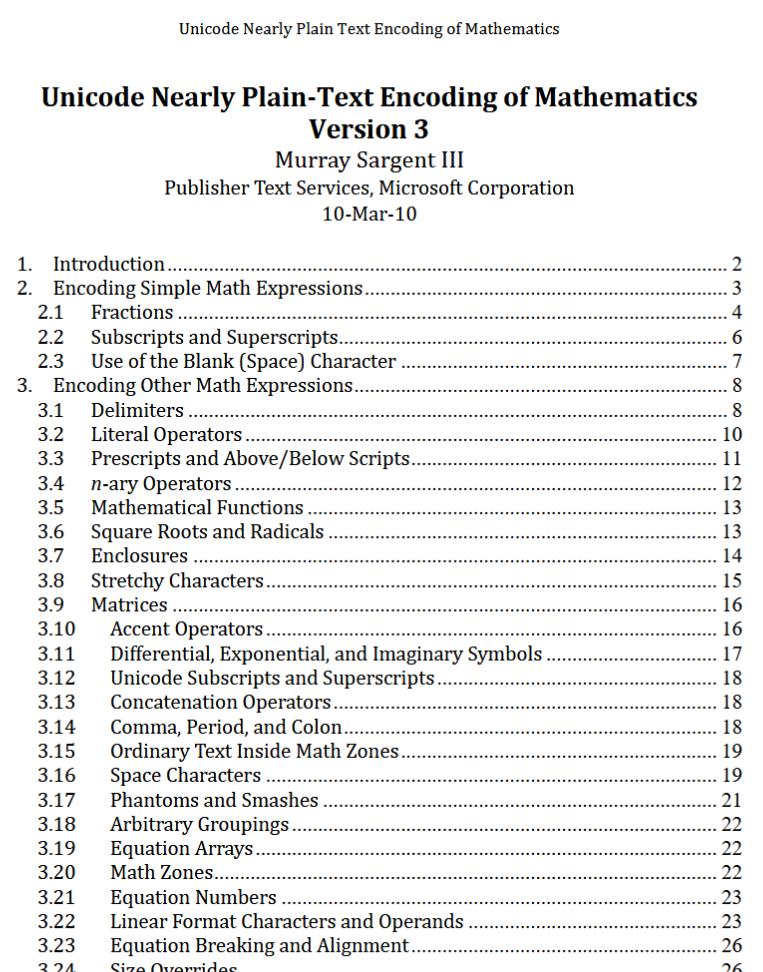 Unicode math Murray Sargent 2010 2a972