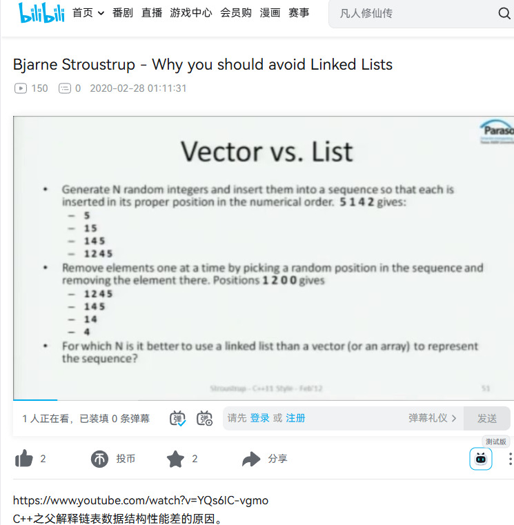 Bjarne Stroustrup  linked lists QmK6x