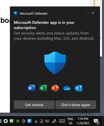 Microsoft Windows defender ad 2023-11-08 b2Kc