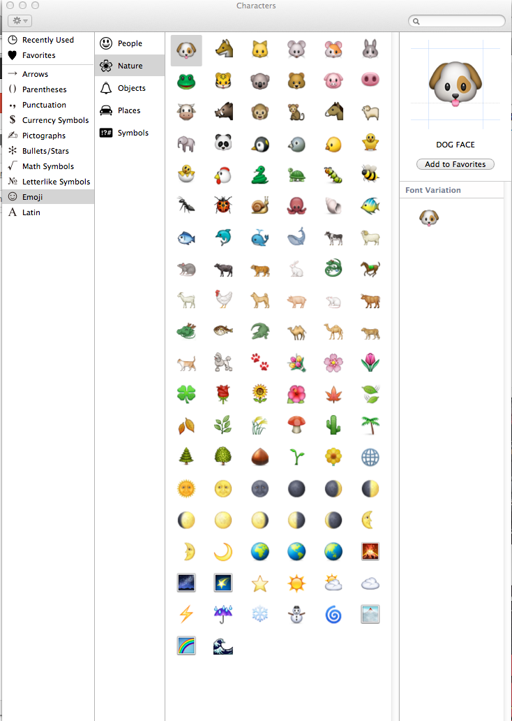 OS X 10.7.5 Unicode palette 2013-01-12