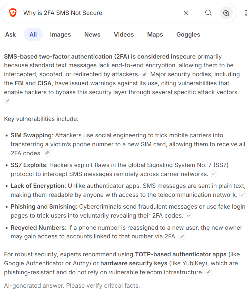 Why is 2FA SMS Not Secure 2026-07-12 25ac1 ll