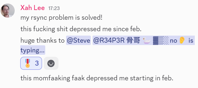 Xah Lee rsync problem 2026-04-18 2ad95