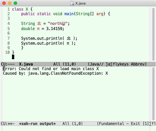java compile error in emacs 2020-03-05 gct6k