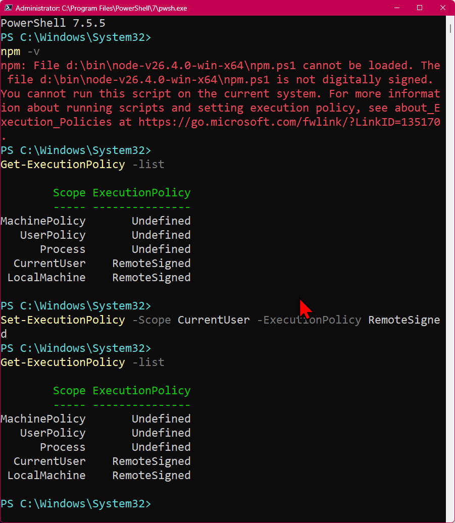 npm powershell 2026-07-06 33b7f ll