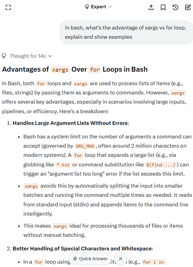 shell xargs vs for-loop 2025-09-09 254f9