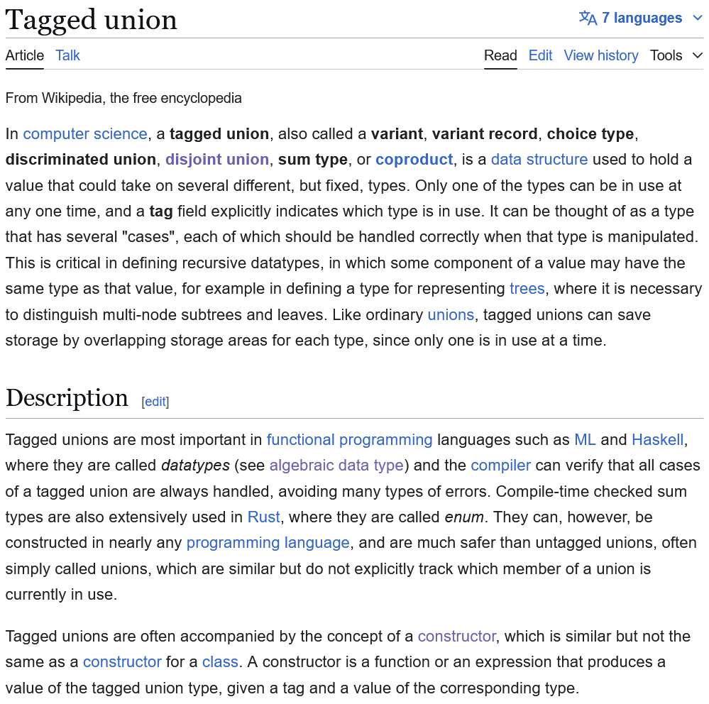 tagged union 2025-12-23 2348d