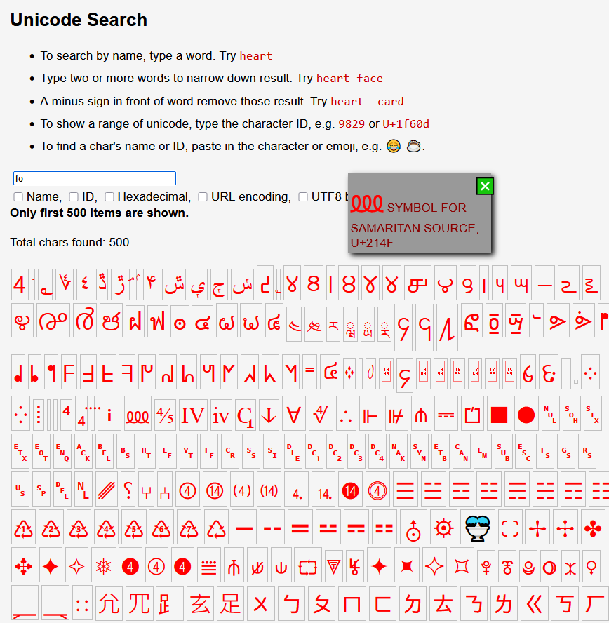unicode search fo 2025-06-26 141f2