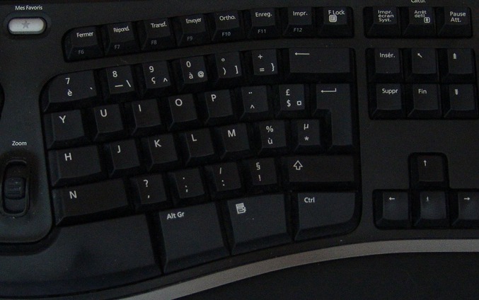 Microsoft 4000 keyboard French dead key