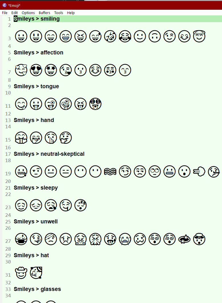 emacs29 emoji-list 2023-08-15 ZgWS