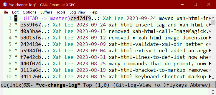 emacs 29 vc-print-root-log 2023-09-24 TWmk