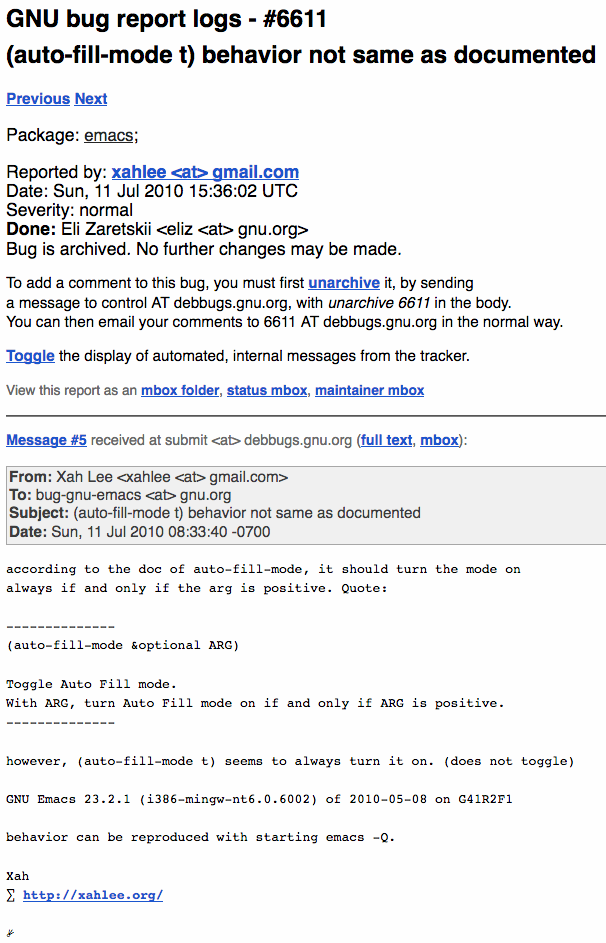 emacs bug 6611 ftbxp