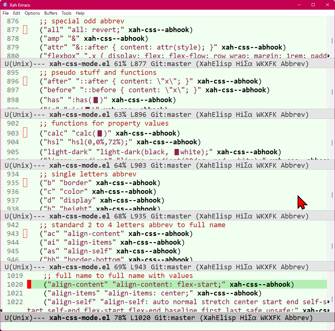 emacs css abbrevs 2026-07-13 1b4c7 ll