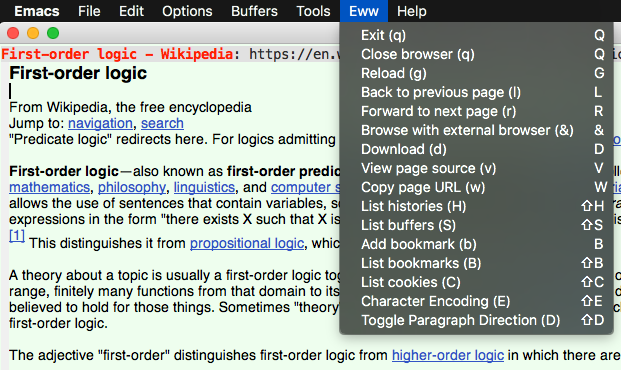 emacs eww browser keys 27289