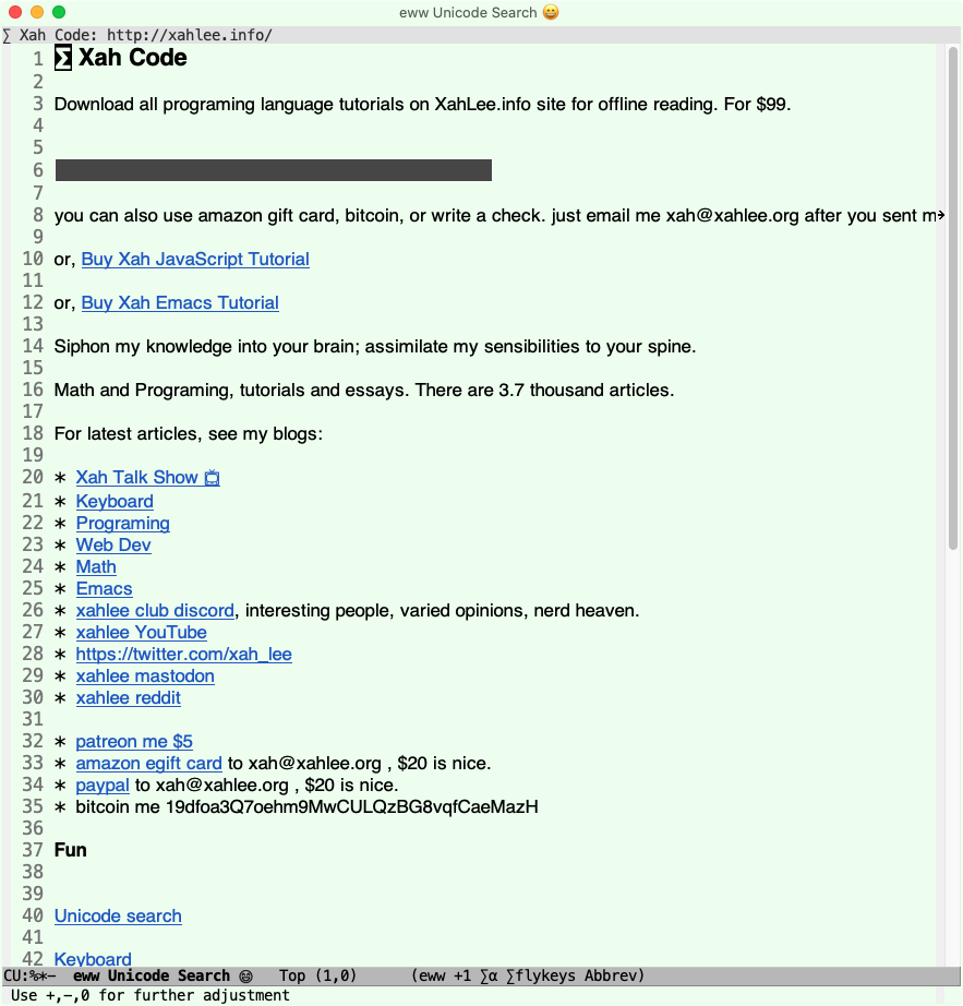 emacs eww xahlee.info 2020-06-15
