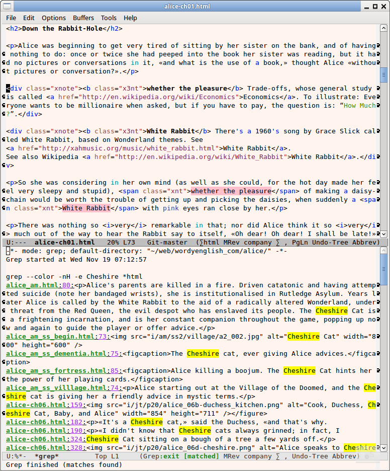 emacs grep 2014