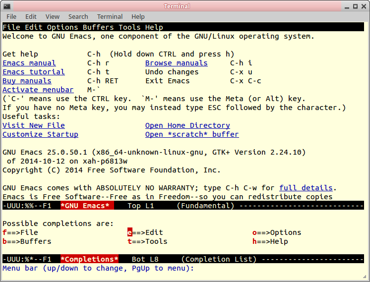 emacs menu tmm-menubar 2014-10-20
