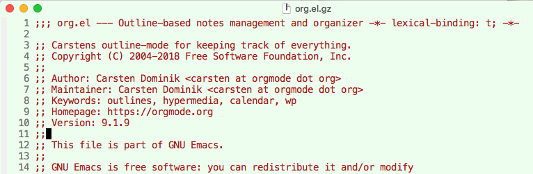 emacs org mode maintainer 2019-01-15 Wskc3