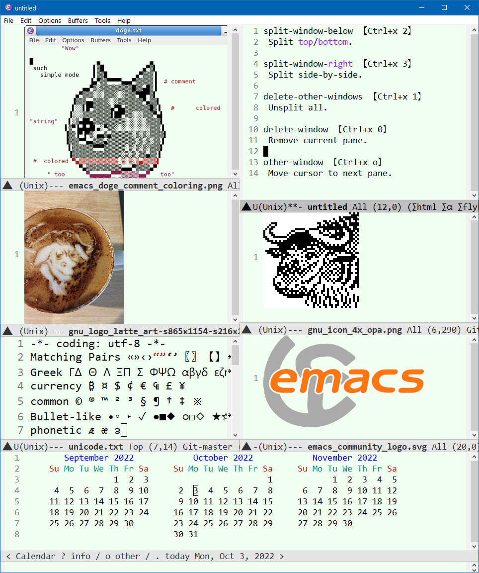 emacs split windows 2022-10-03 PKp57