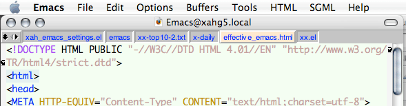 emacs tabbar mode