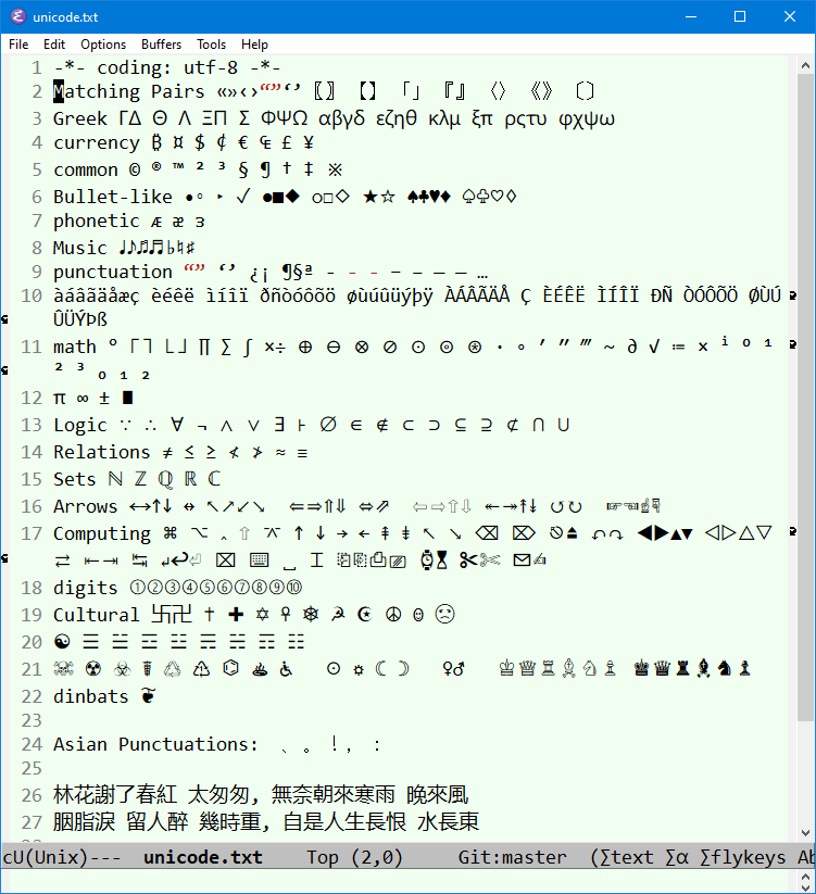 emacs unicode 2021-08-28
