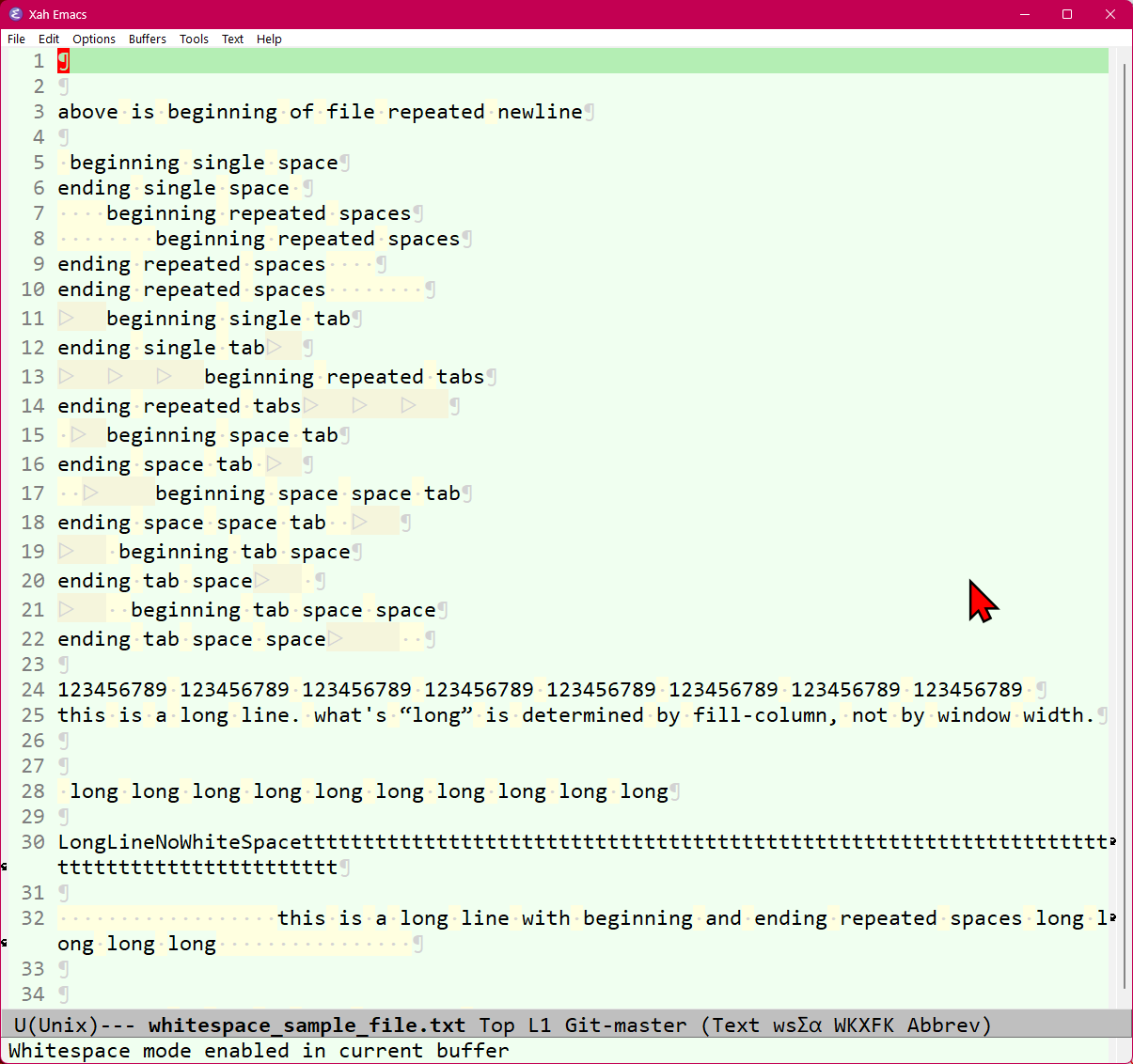 emacs whitespace mode clean 2026-01-08 14658