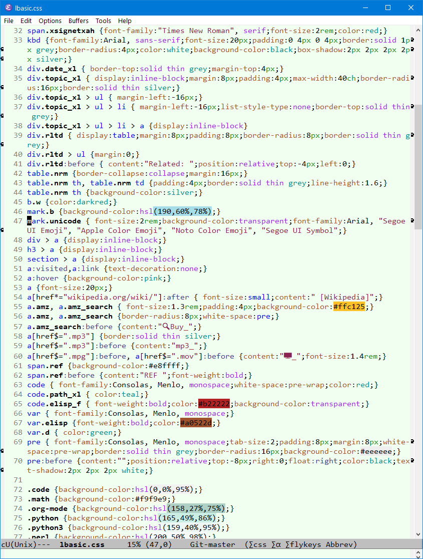 emacs xah css mode 2021-08-02