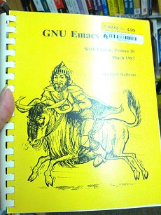 gnu emacs manual 1987 cover-tnss