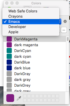 macOS color wheel emacs 2019-06-29 y3nbq