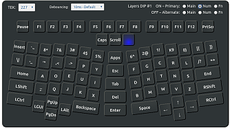 truly ergonomic keyboard xah fly keys layout 55098 numlock layer-s334x187