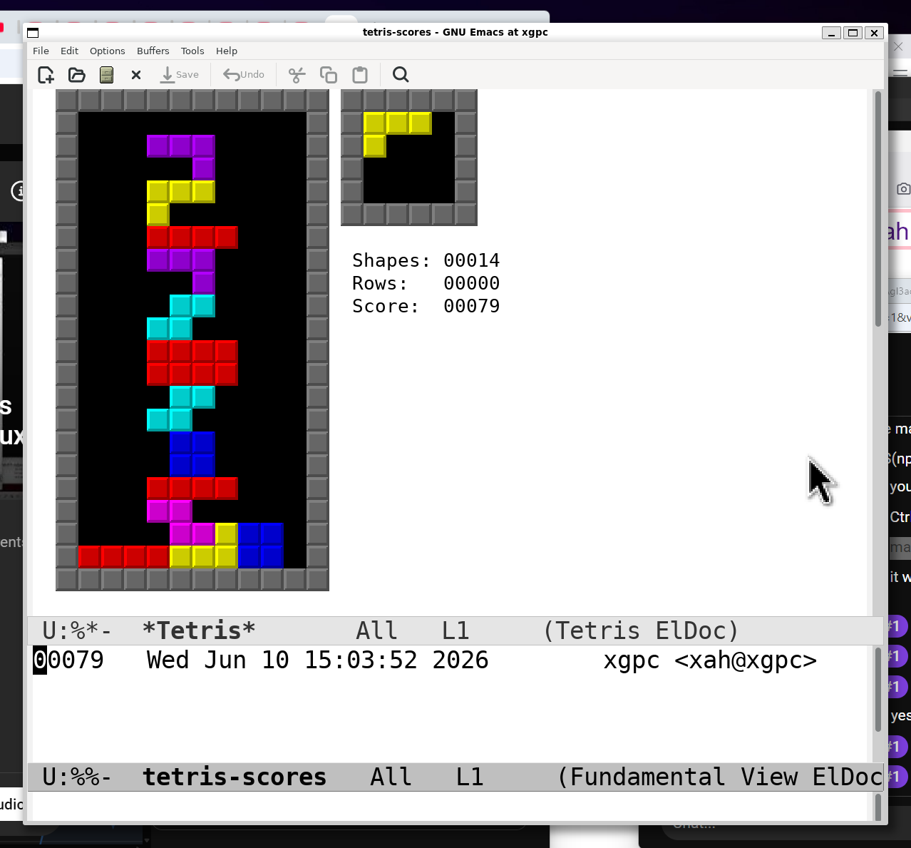 xts ep792 wsl emacs tetris 2026-06-10 24c5f