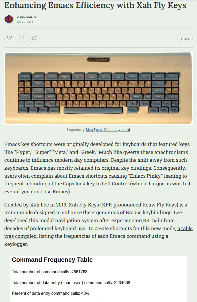 Diego Crespo Emacs Xah Fly Keys 2023 vjdjY