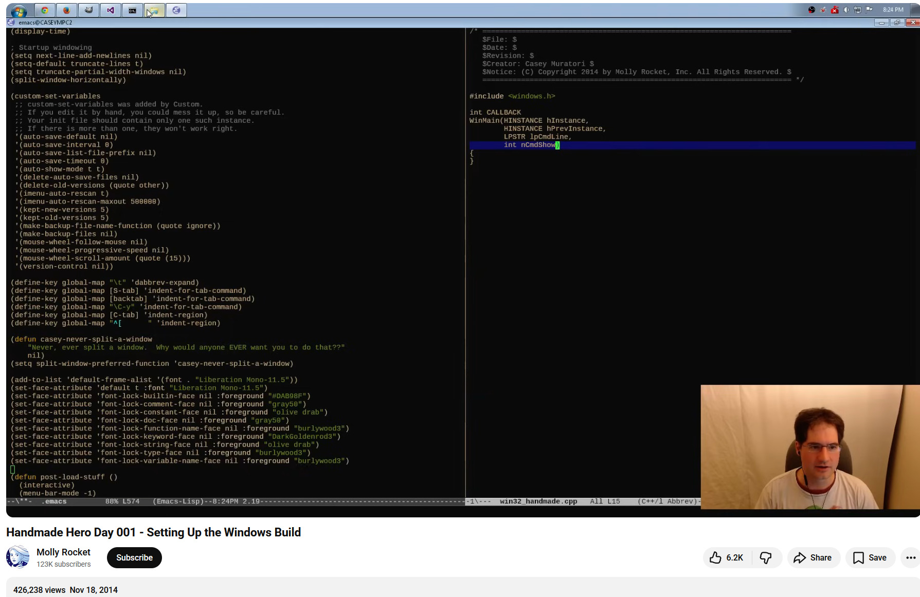 Handmade Hero Casey Muratori emacs 2026-01-15 26137
