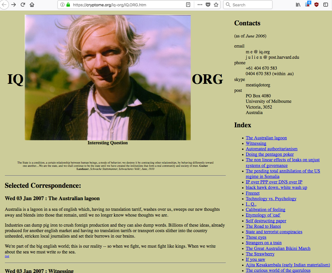 Julian Assange cryptome org iq org blog 2018-06-20 83111