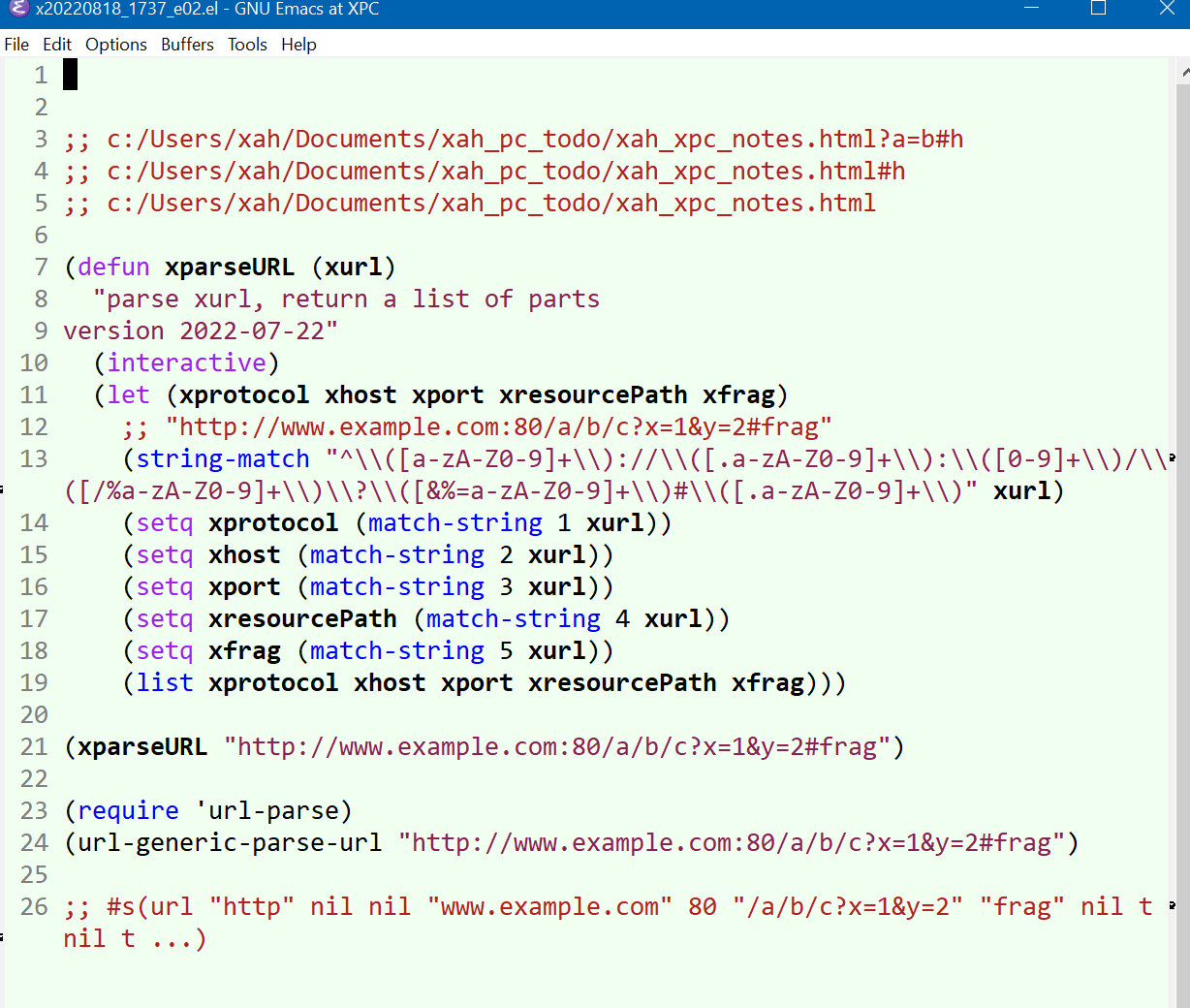 emacs lisp url parser 2022-08-22