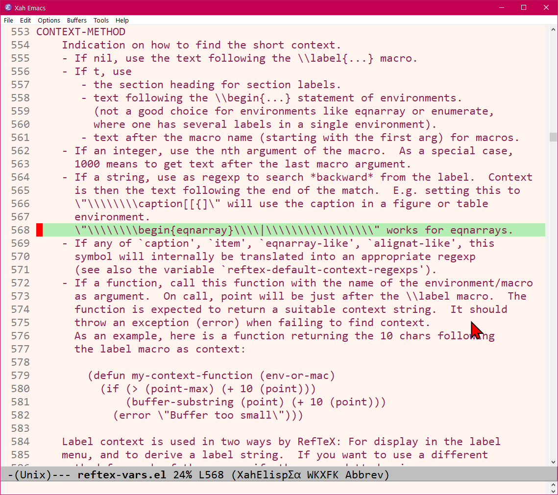 emacs regex reftex-label-alist 2025-10-14 2e8bb