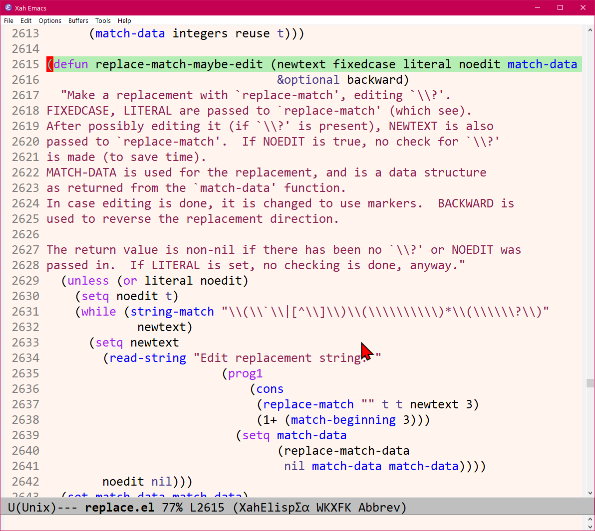 emacs regex replace-match-maybe-edit 2025-10-14 2e766