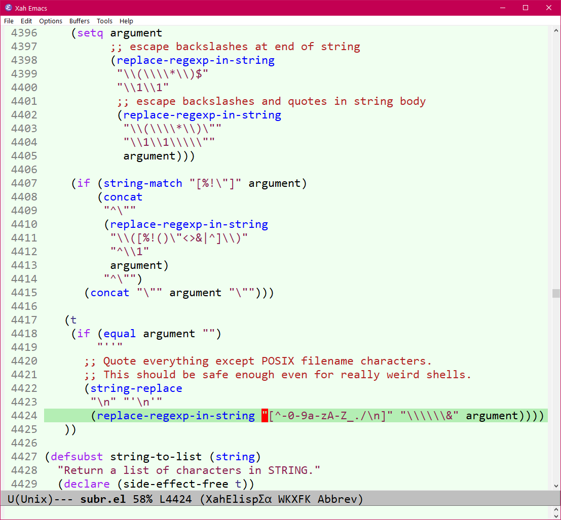 emacs regex shell-quote-argument 2025-10-15 18caa
