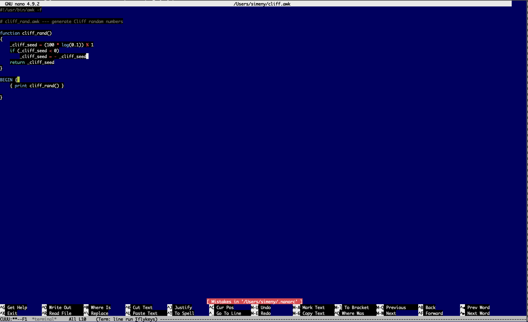 emacs term nano xah fly keys 2020-07-25 JmtNp