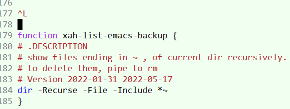 powershell emacs form feed 2022-05-17