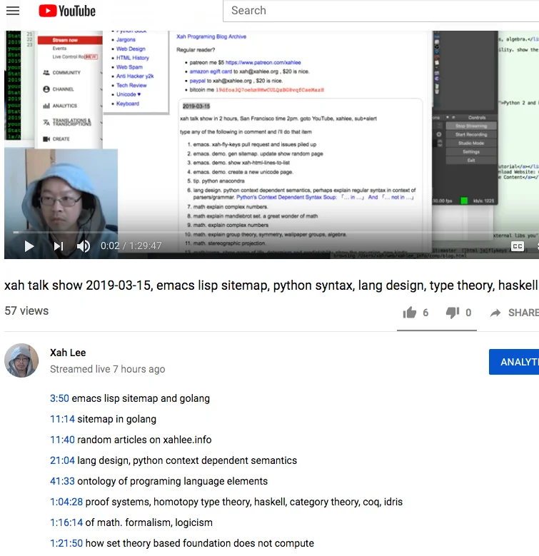 xah talk show 2019-03-15 77nsd ls