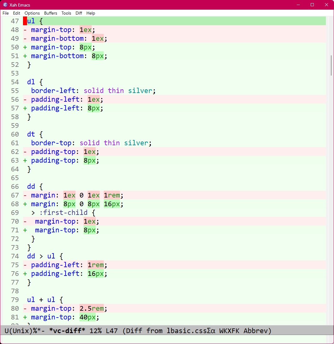 css px rem margin diff 2026-08-05 19024 ll