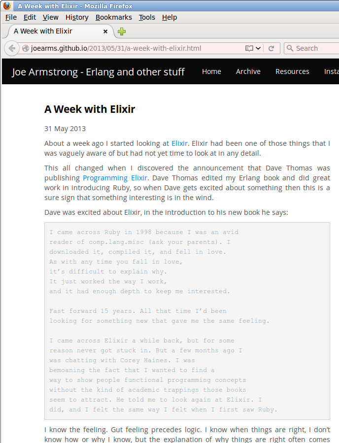 web design gray text on white Joe Arms Erlang 2015-10-16