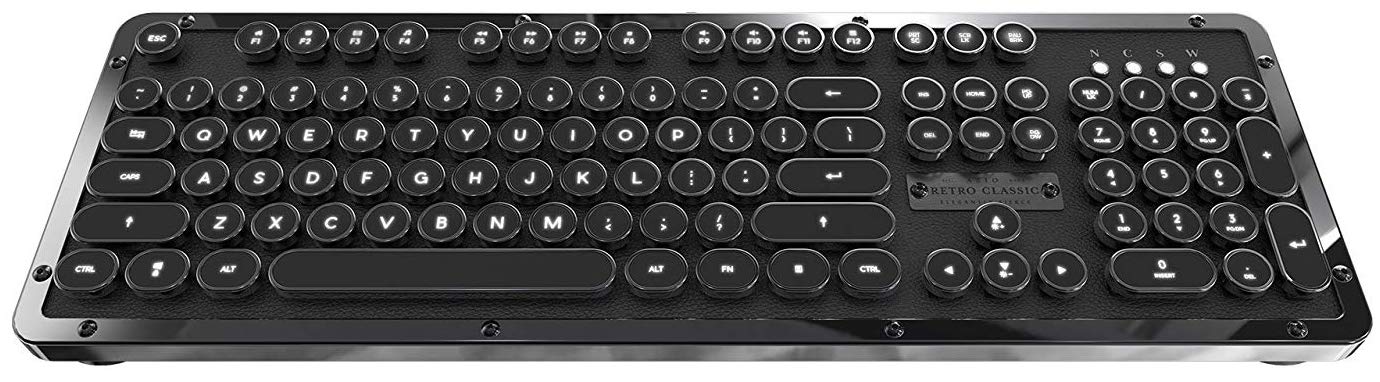 Azio Retro Classic Bluetooth Onyx Keyboard d2c38