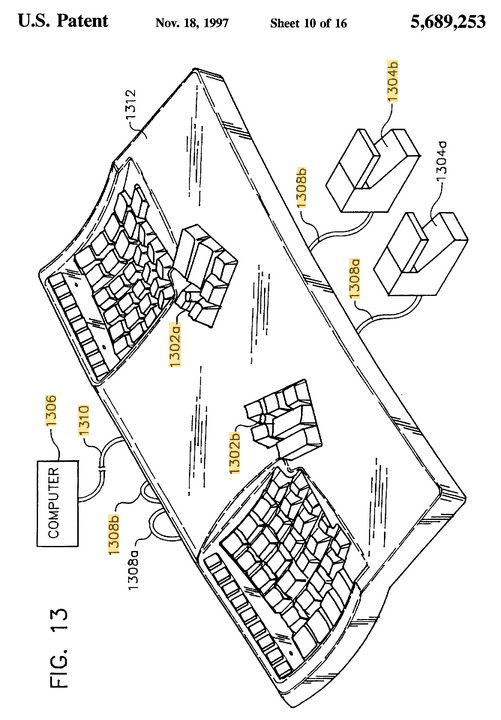 Kinesis Keyboard Patent 161412