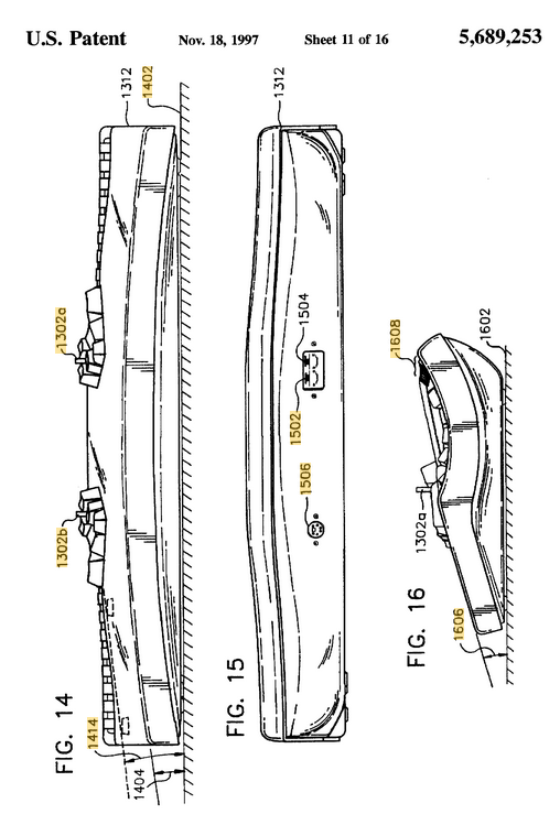 Kinesis Keyboard Patent 161430