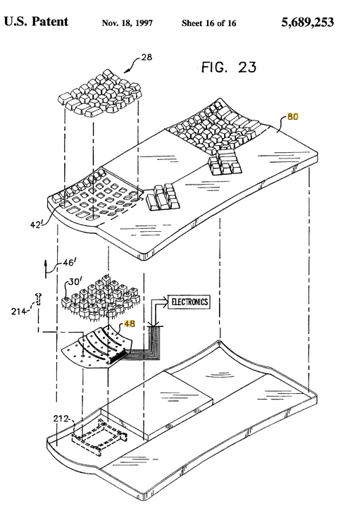 Kinesis Keyboard Patent 161458